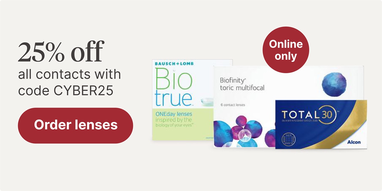 25% off all contacts with code CYBER25