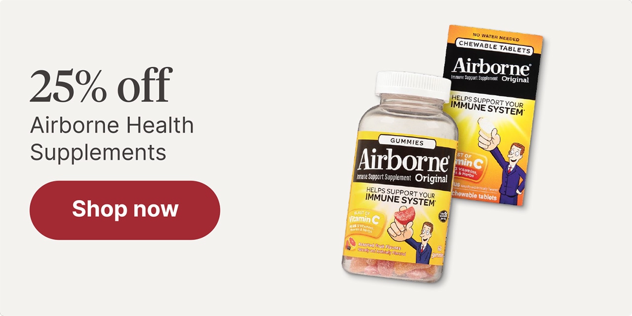 25% off Airborne health Supplements