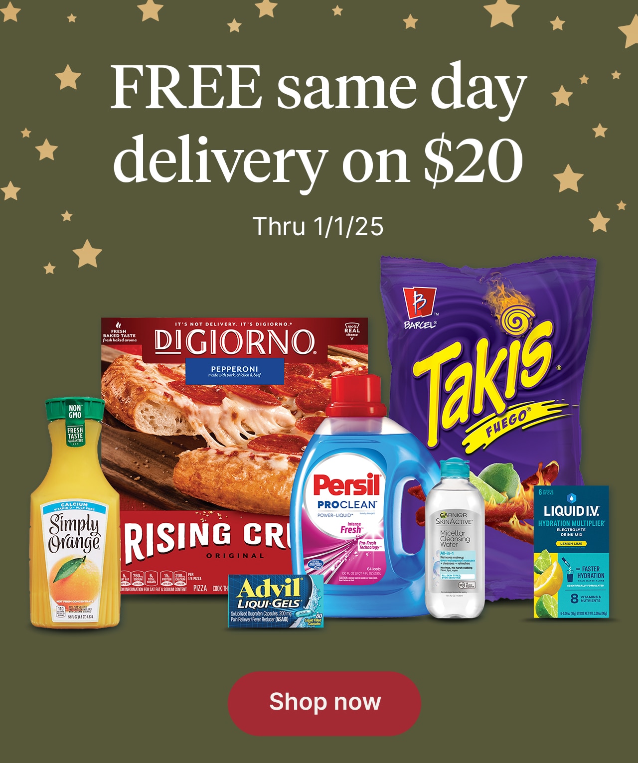 Free same day delivery on $20