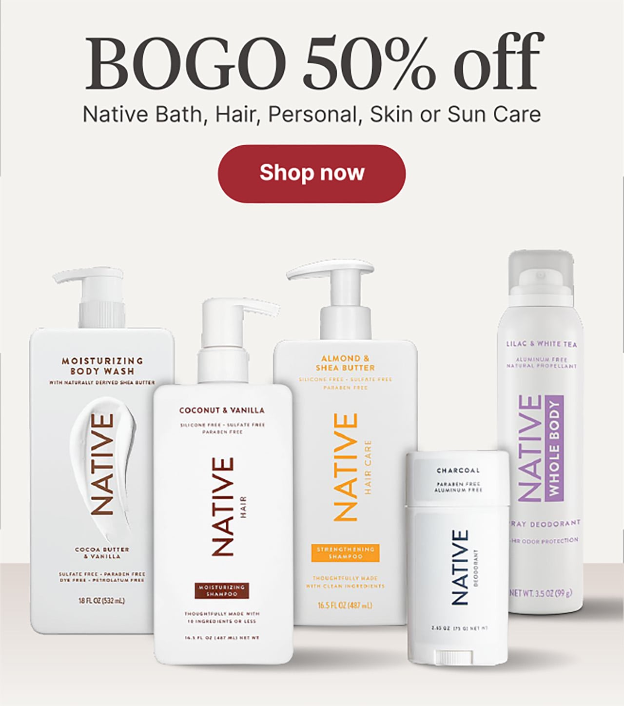 BOGO 50% off