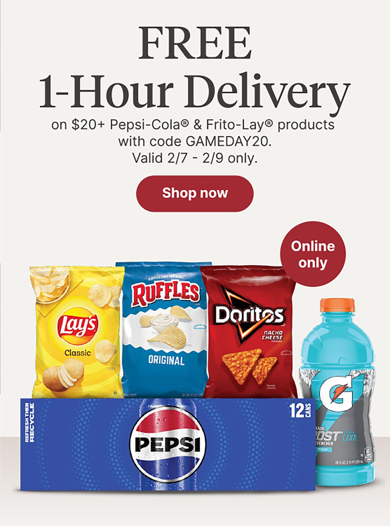 FREE 1-Hour Delivery