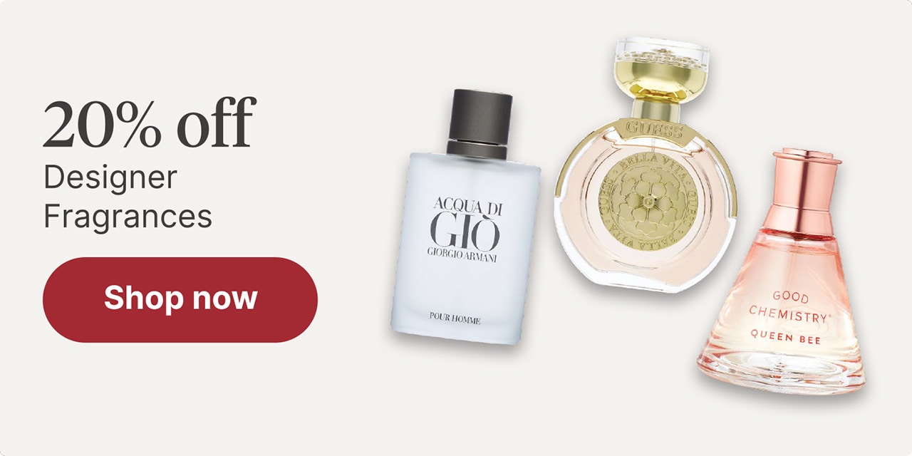 20% off Designer Fragrances