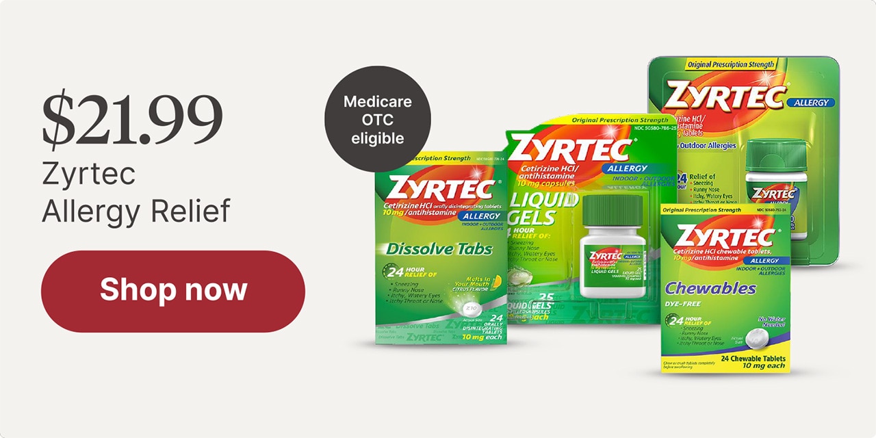 $21.99 Zyrtec Allergy Relief