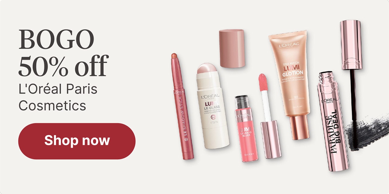 BOGO 50% off L'Oreal Paris Cosmetics