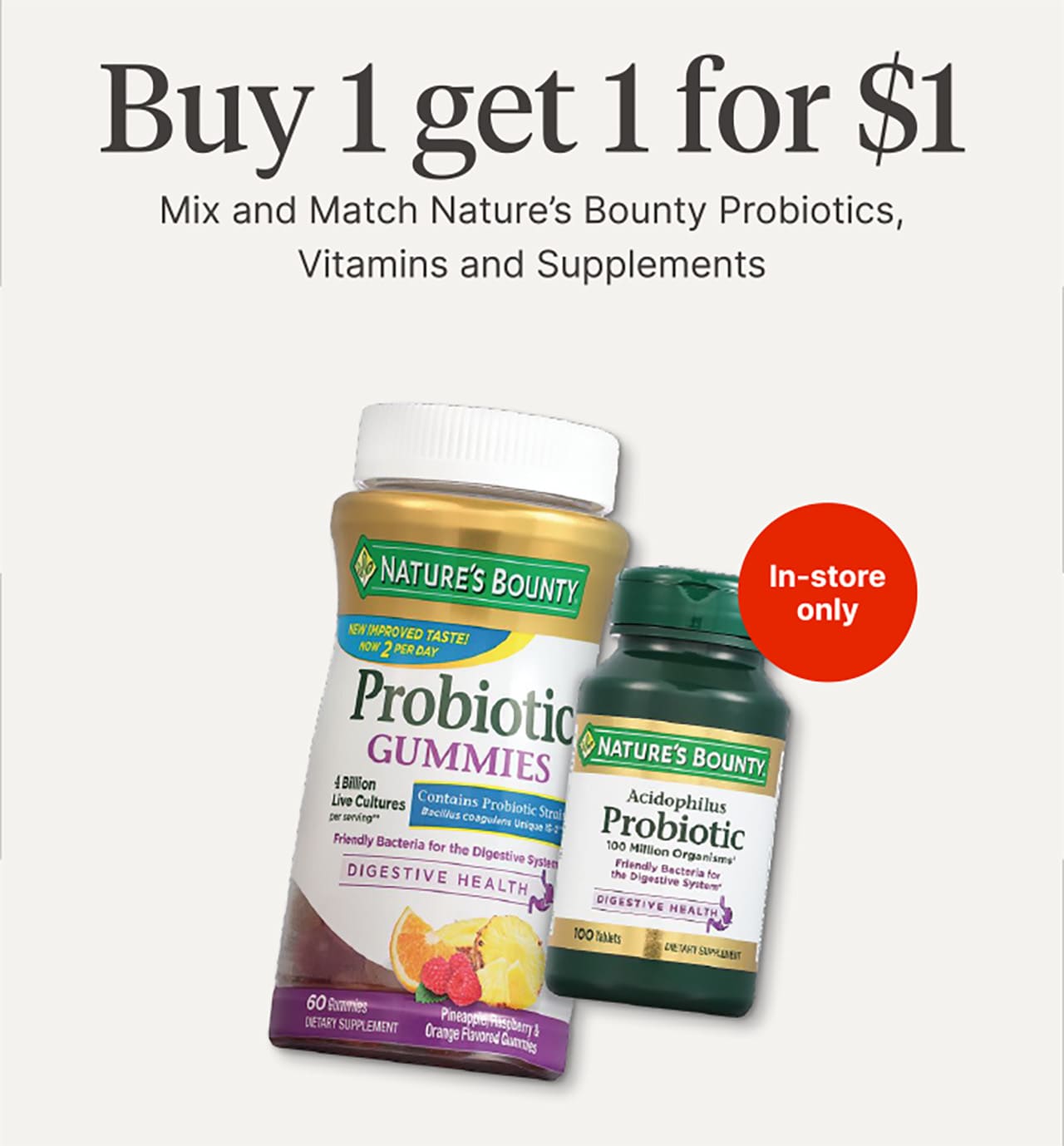 Buy 1 get 1 for $1