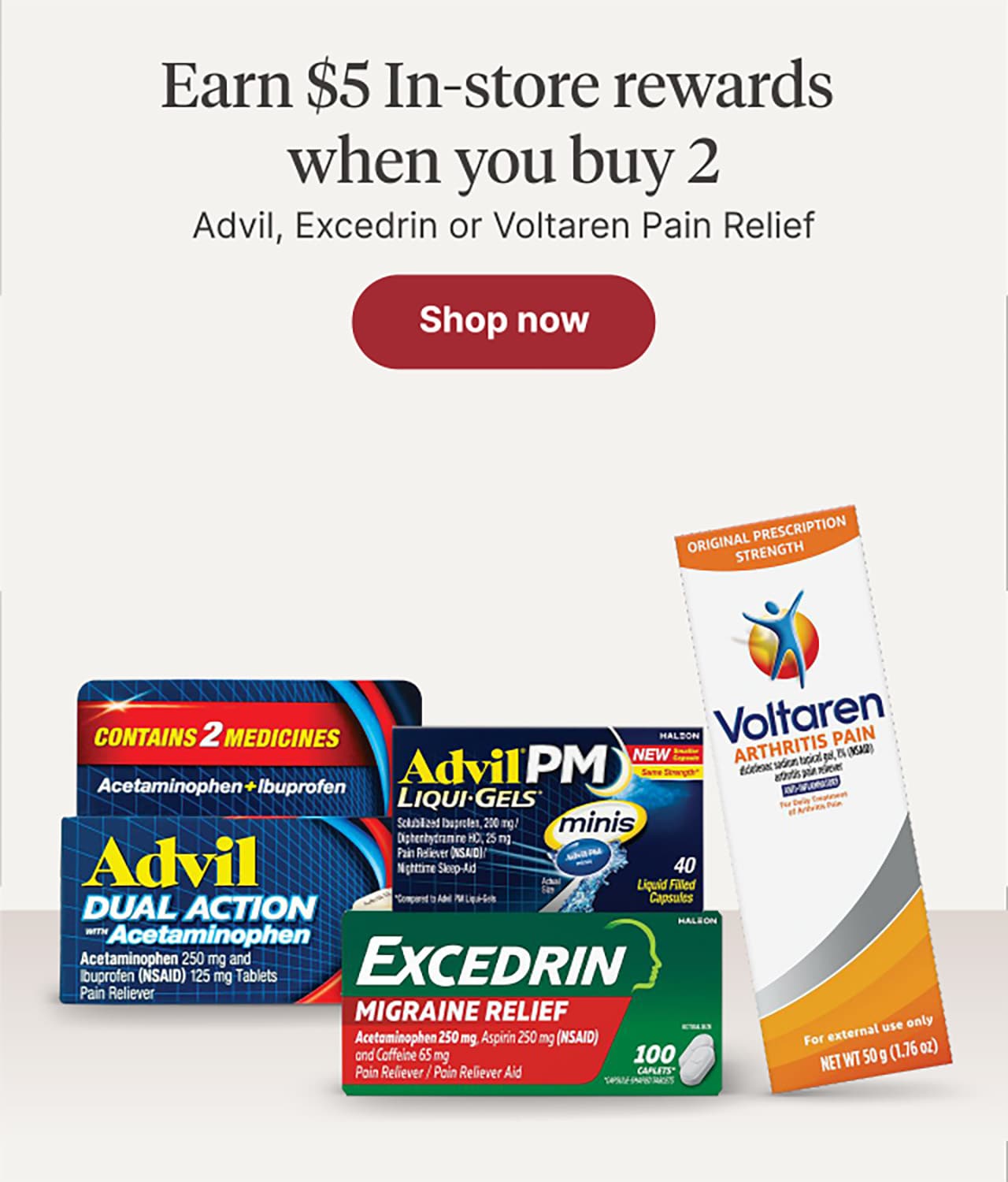 Earn $5 in-store rewards when you buy 2