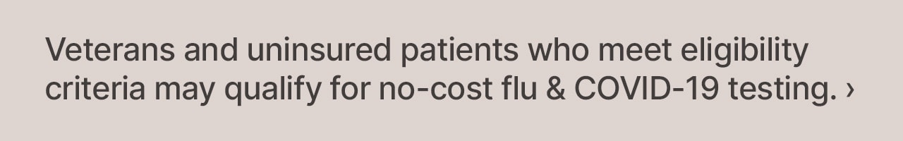 Feeling sick? get tested.