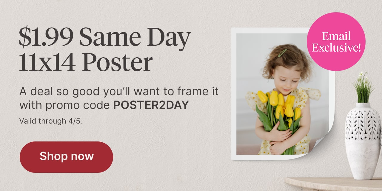 $1.99 Same Day 11x14 Poster