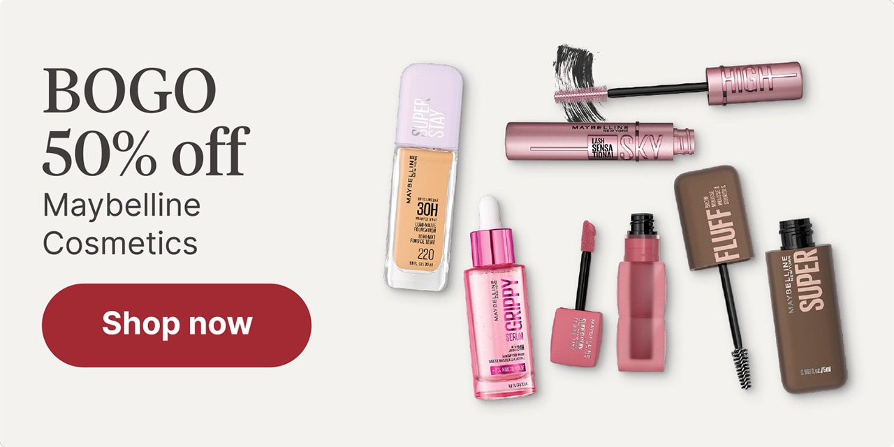 BOGO 50% off Maybelline Cosmetics