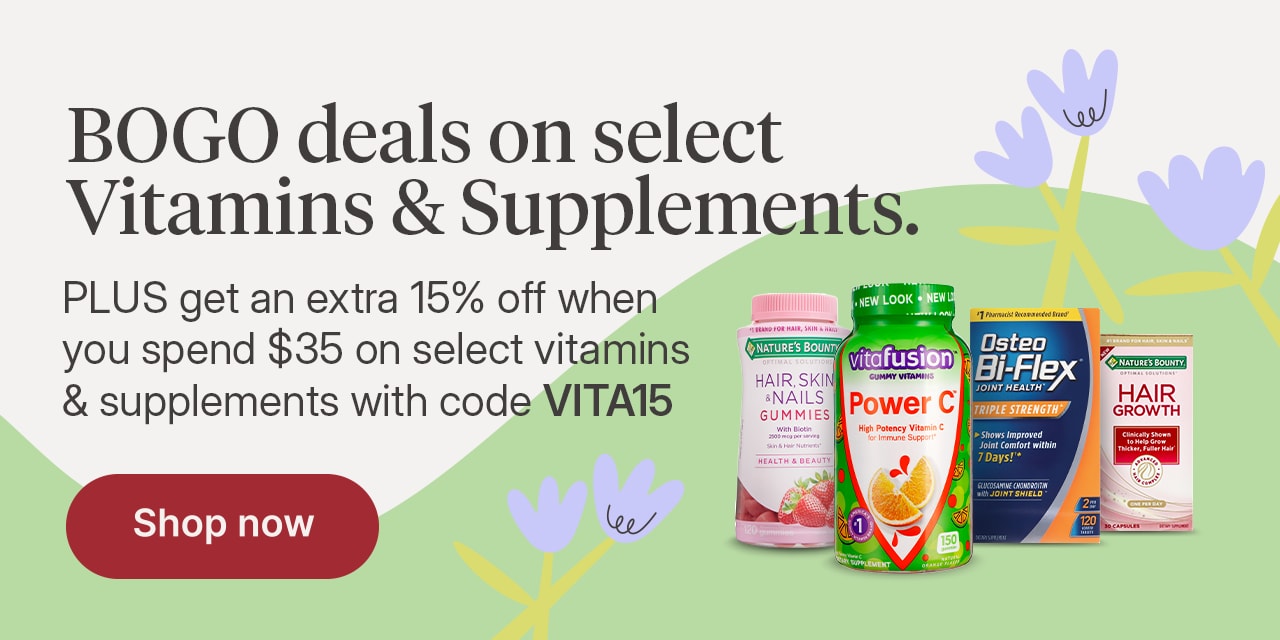 BOGO deals on select Vitamins & Supplements