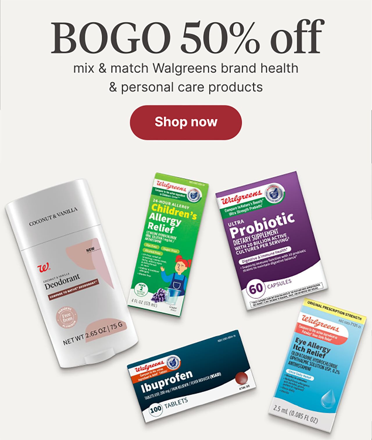 BOGO 50% off