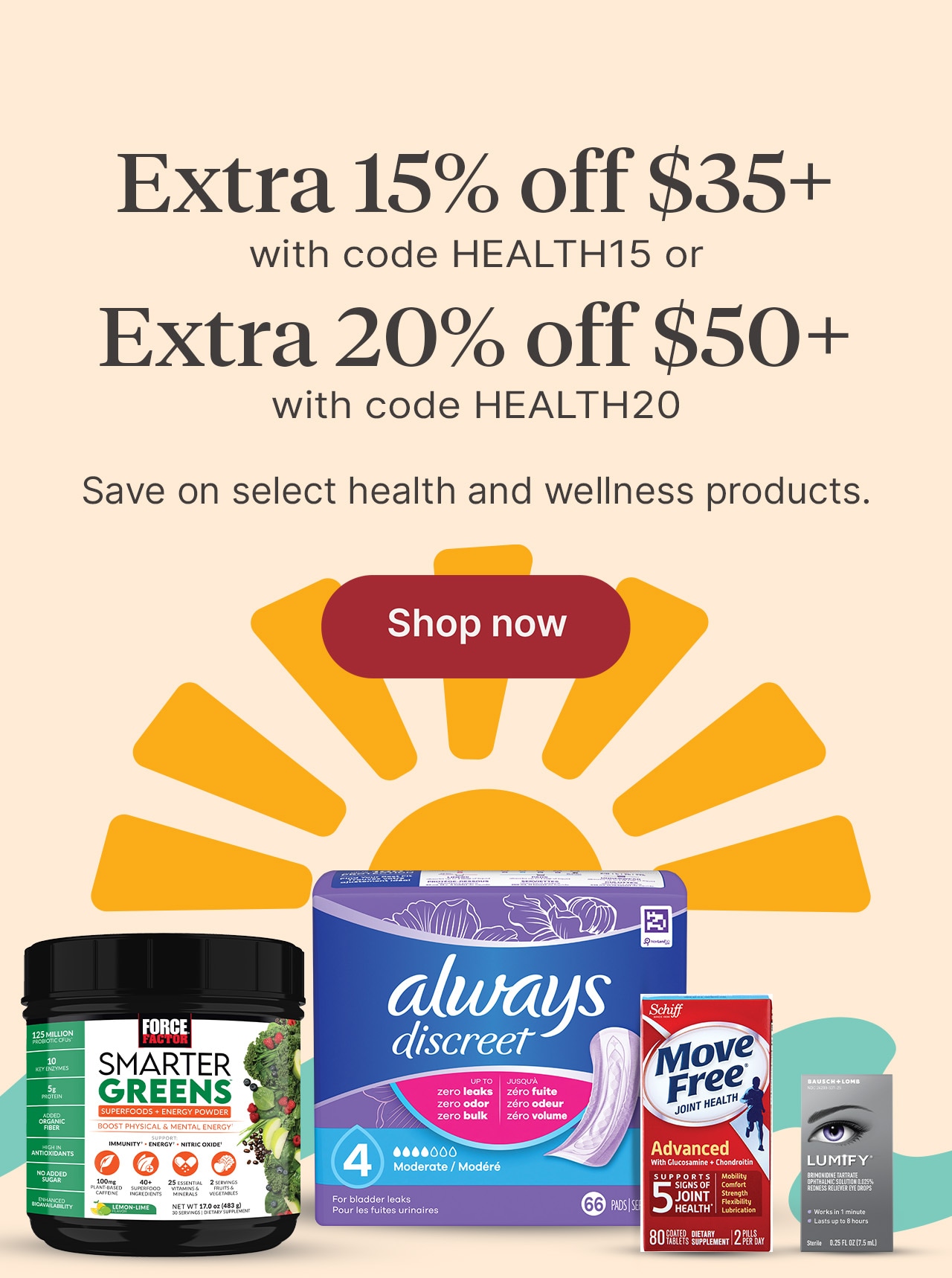 Extra 15% off $35+