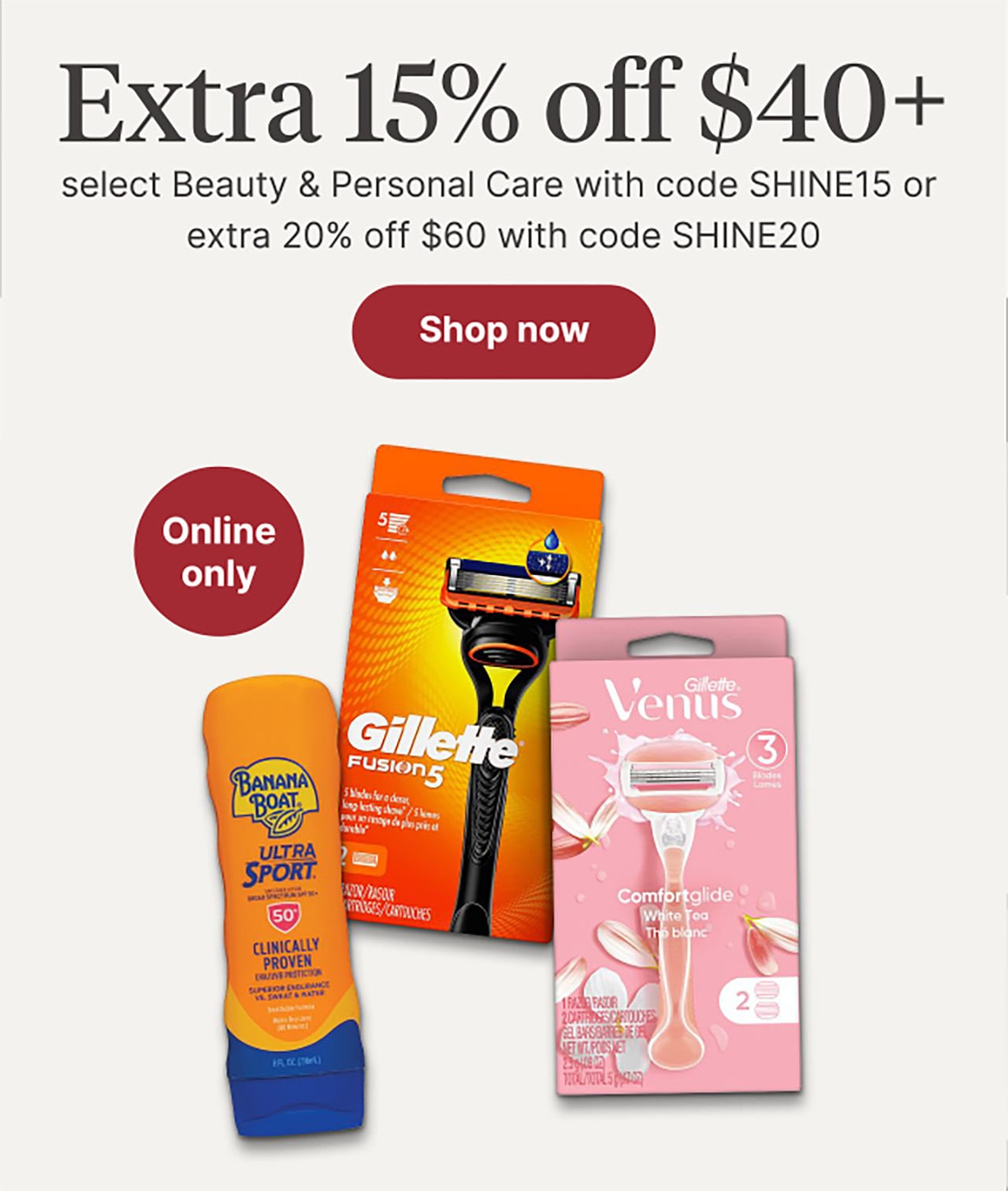 Extra 15% off $40+