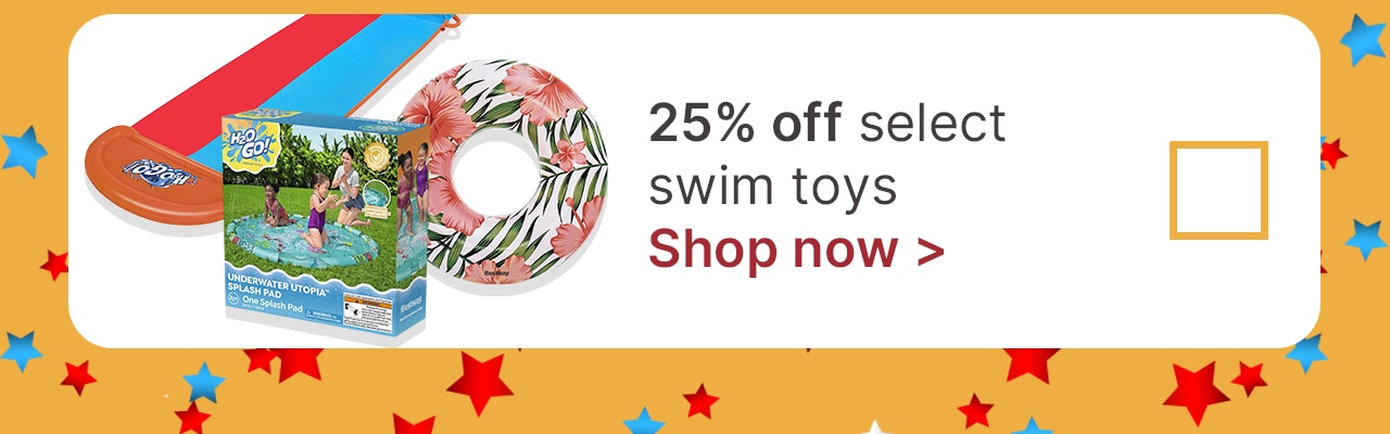 25% off select swim toys