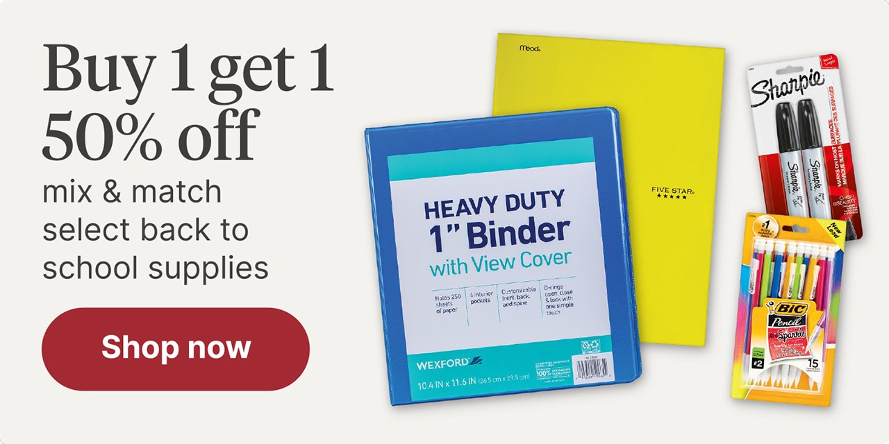 Buy 1 get 1 50% off