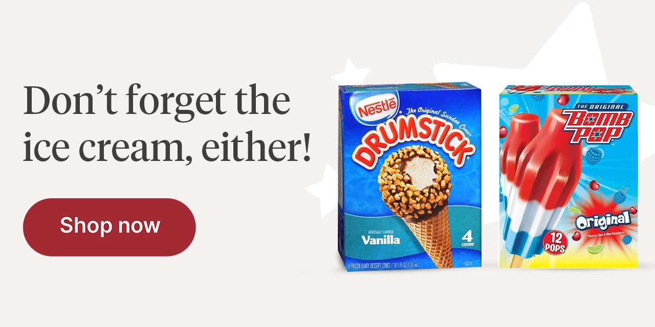 Don't forget the ice cream, either!