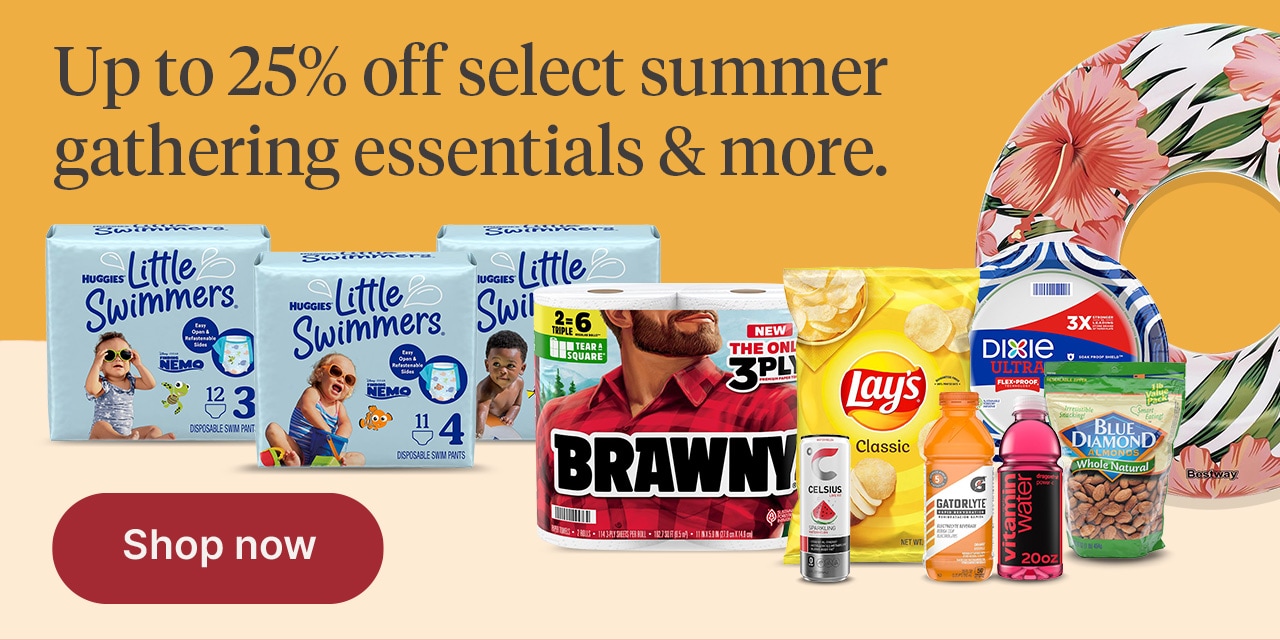 Up to 25% off select summer gathering essentials & more.