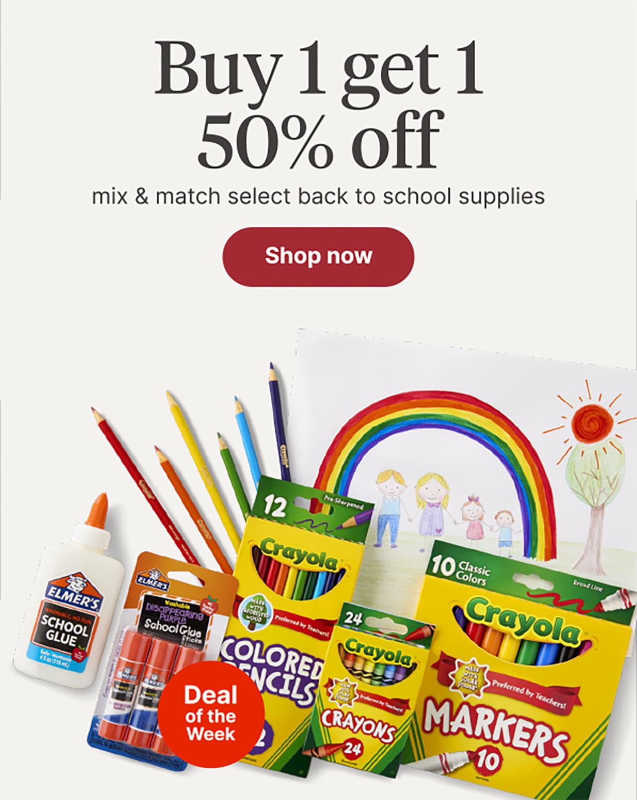 Buy 1 get 1 50% off