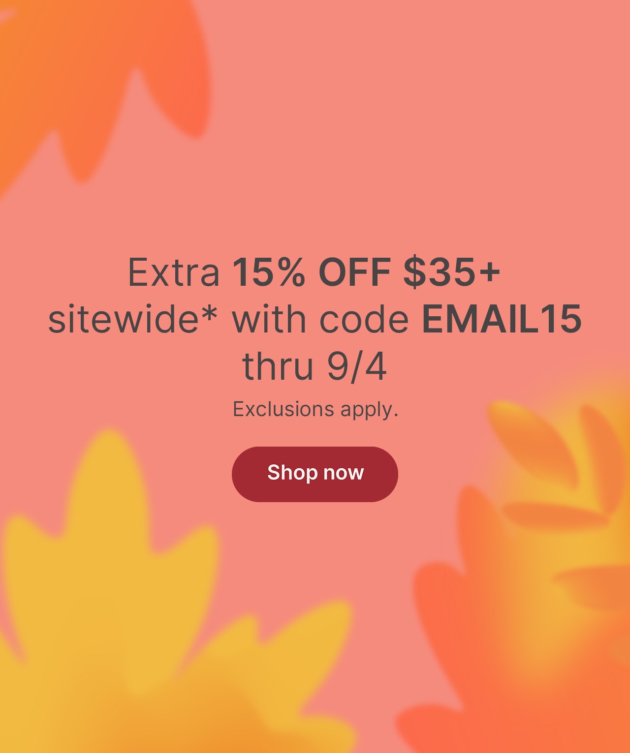 Extra 15% off