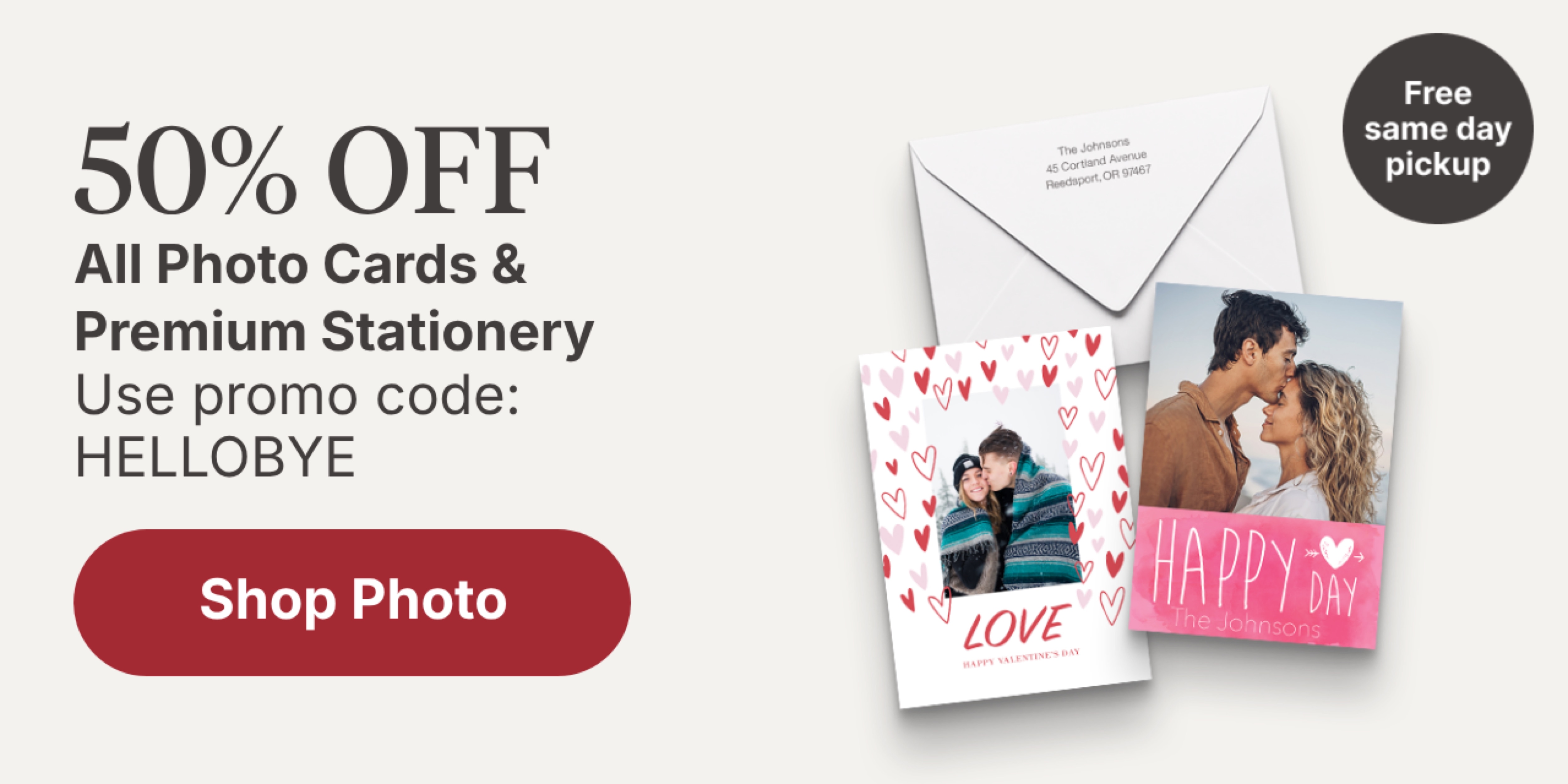 50% OFF All Photo Cards & Premium Stationery