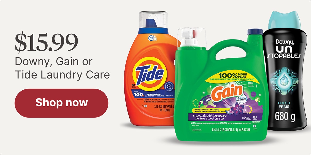 $15.99 Downy, Gain or Tide Laundry Care