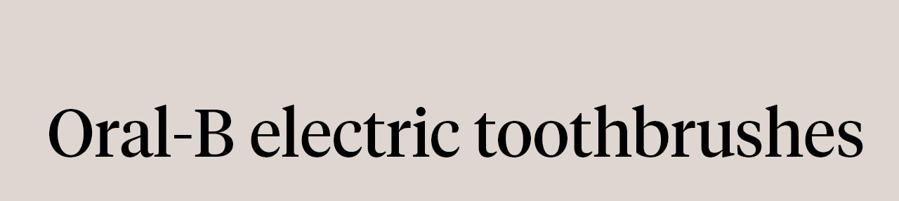 Oral-B clectric toothbrushes