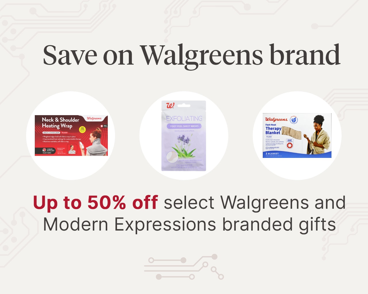 Save on Walgreens brand