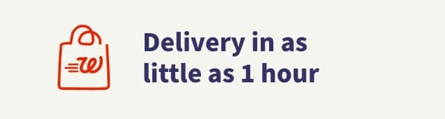 Delivery in as little as 1 hour