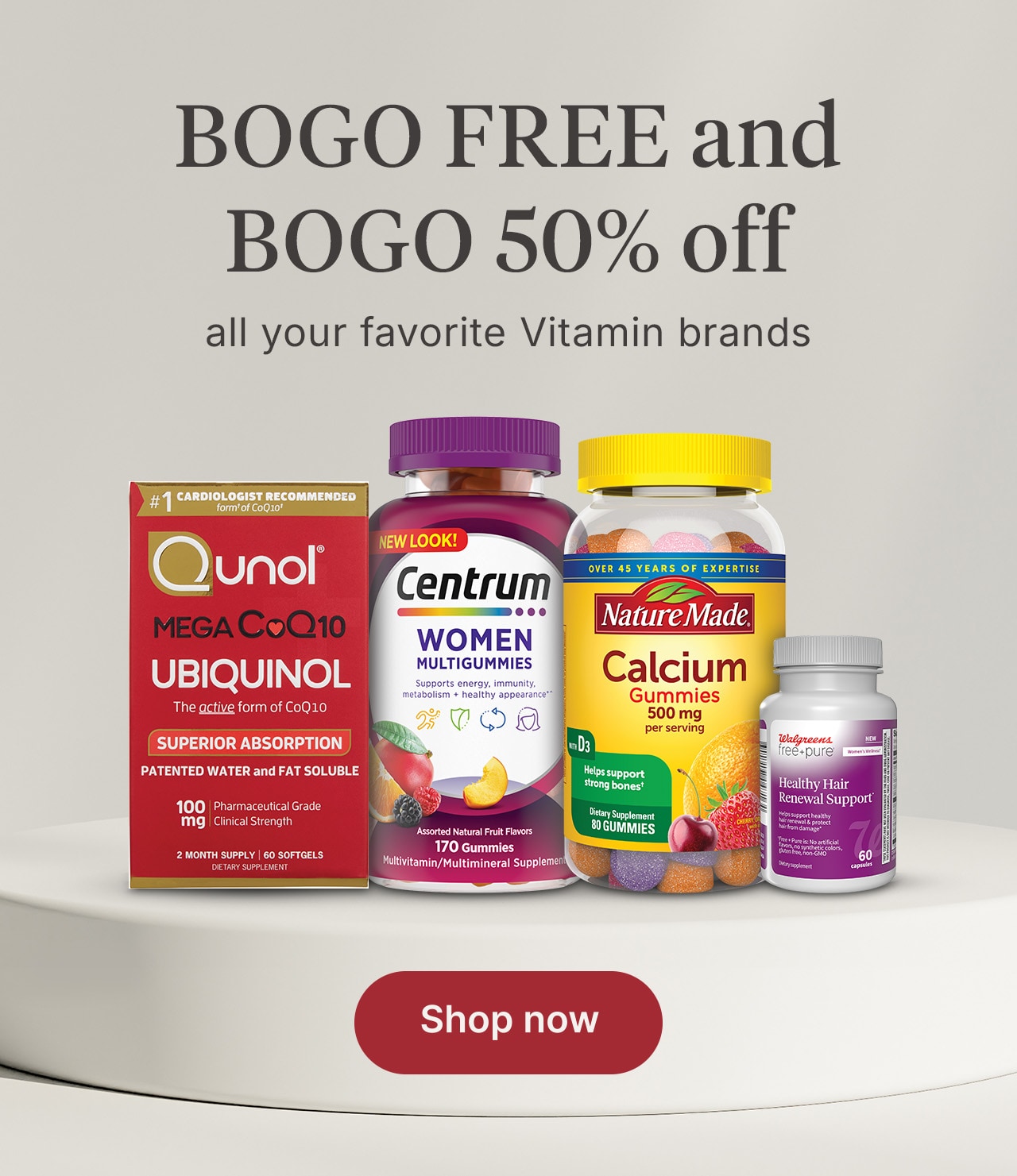 BOGO FREE and BOGO 50% off