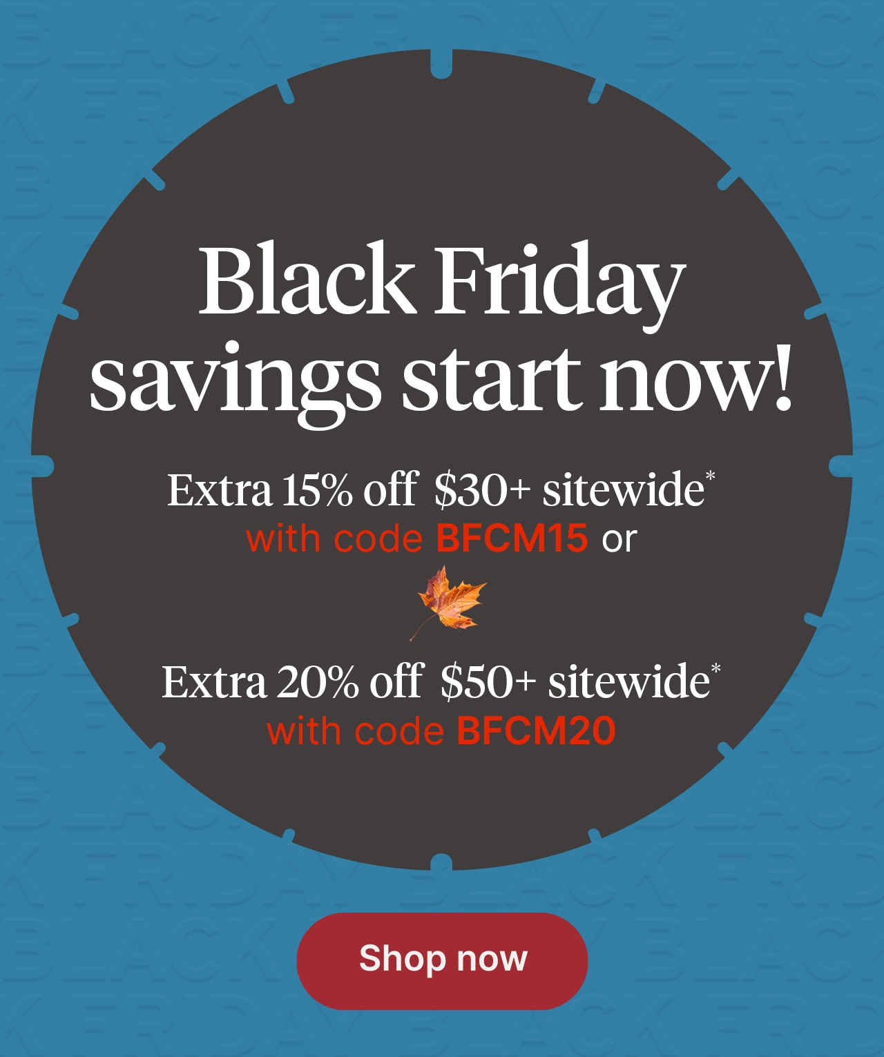 Black Friday savings start now!