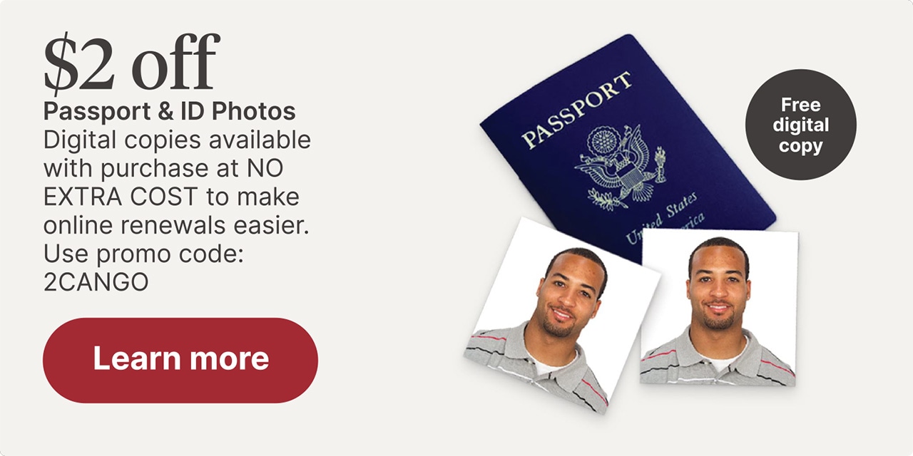 $2 off Passport & ID Photos