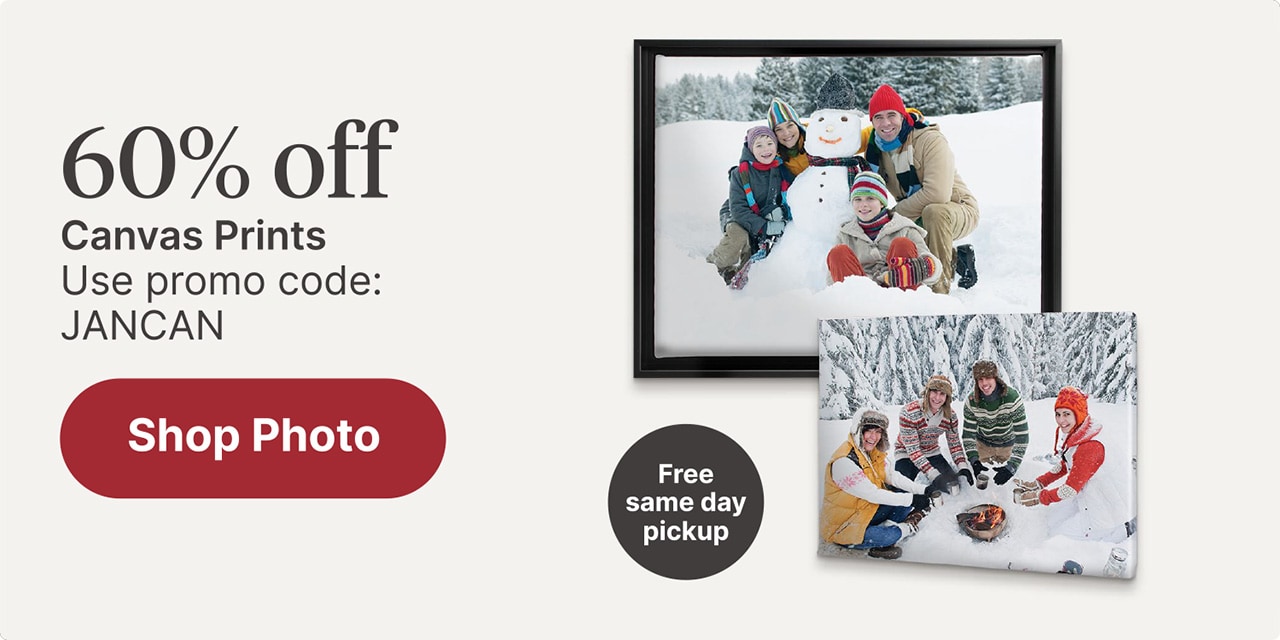 60% off Canvas Prints