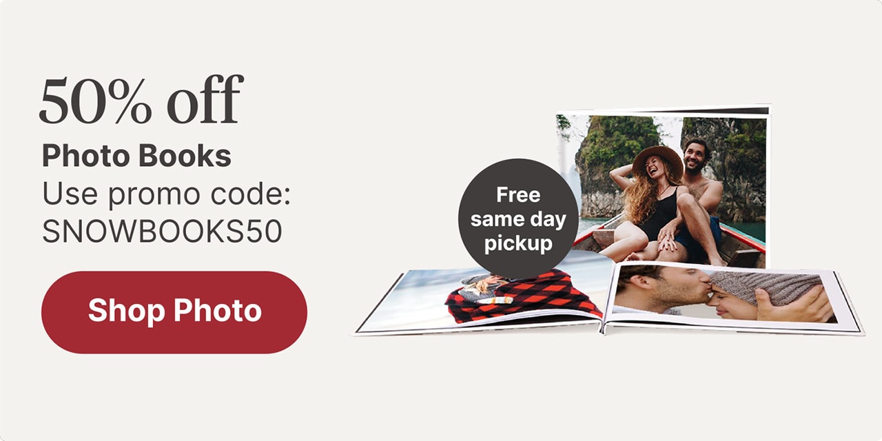 50% off Photo Books
