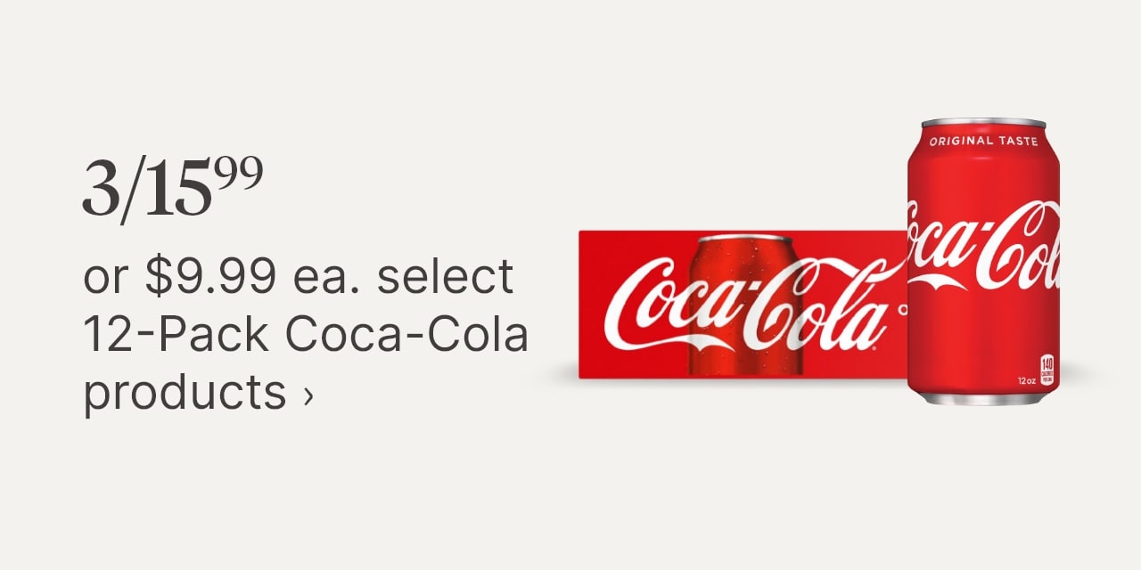 Select 12-pack Coca-Cola products >