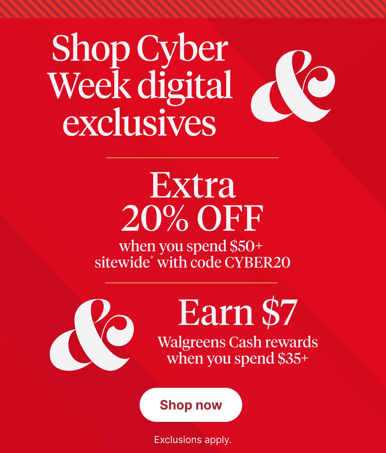 Shop Cyber Week digital exclusives
