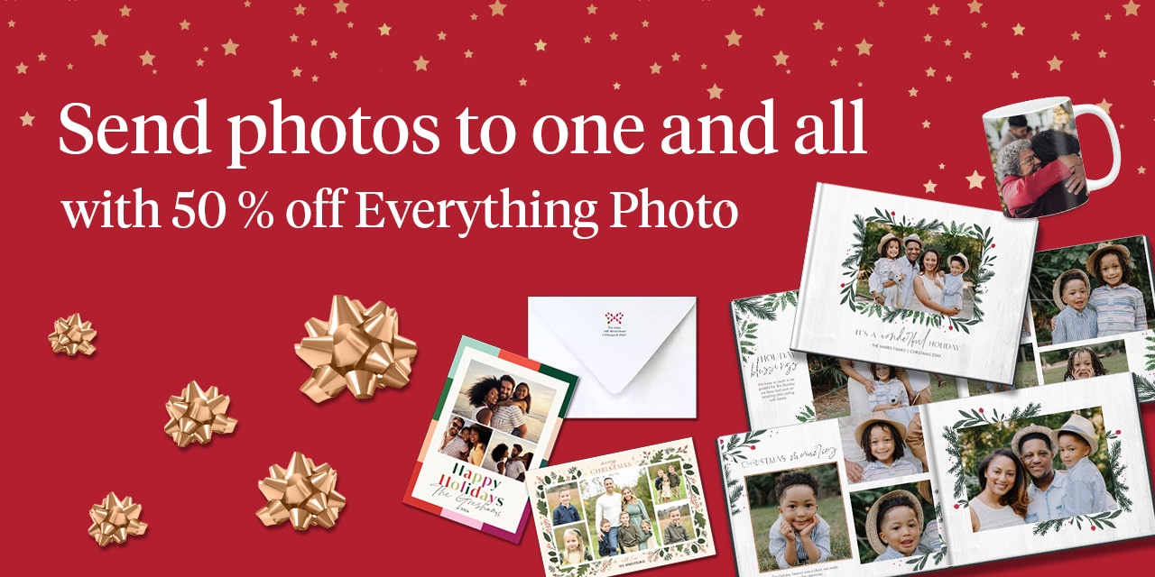 Send photos to one and all with 50% off Everything Photo