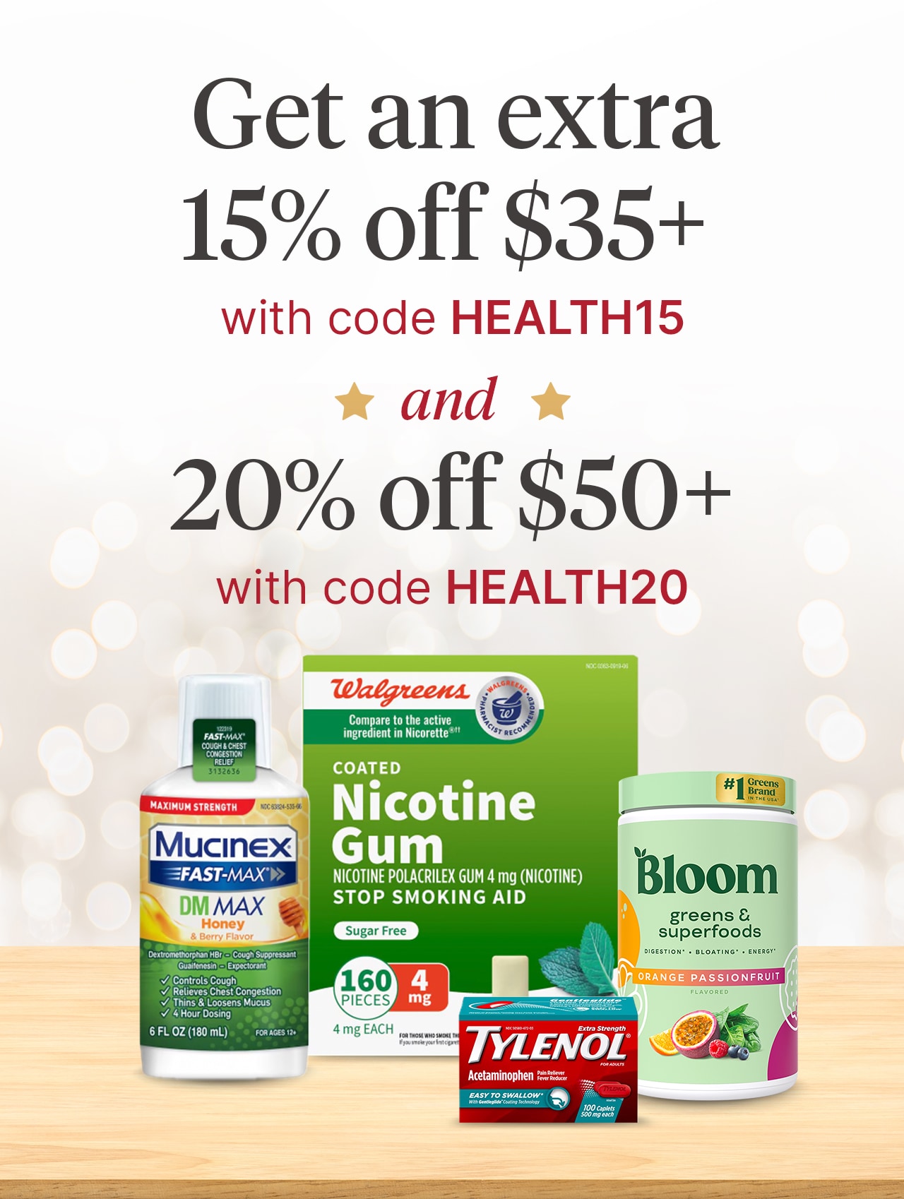 Get an extra 15% off $35+ with code HEALTH15 and 20% off $50+ with code HEALTH20