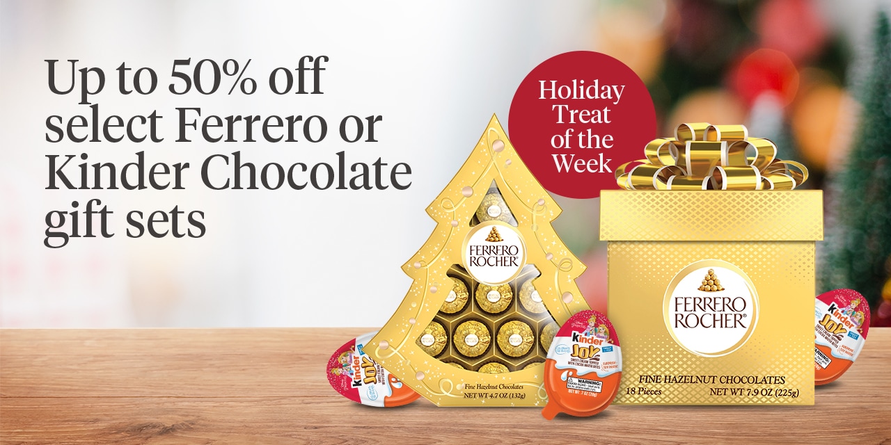 Up to 50% off select Ferrero or Kinder Chocolate gift sets