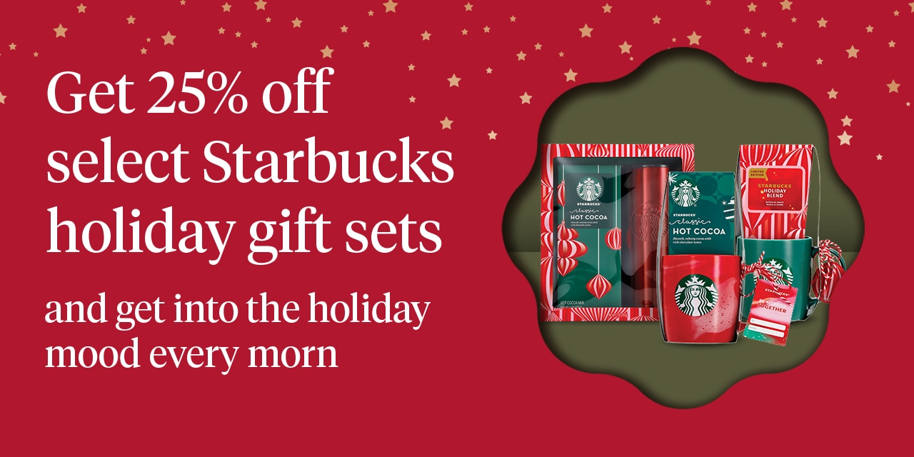 Get 25% off select Starbucks holiday gift sets