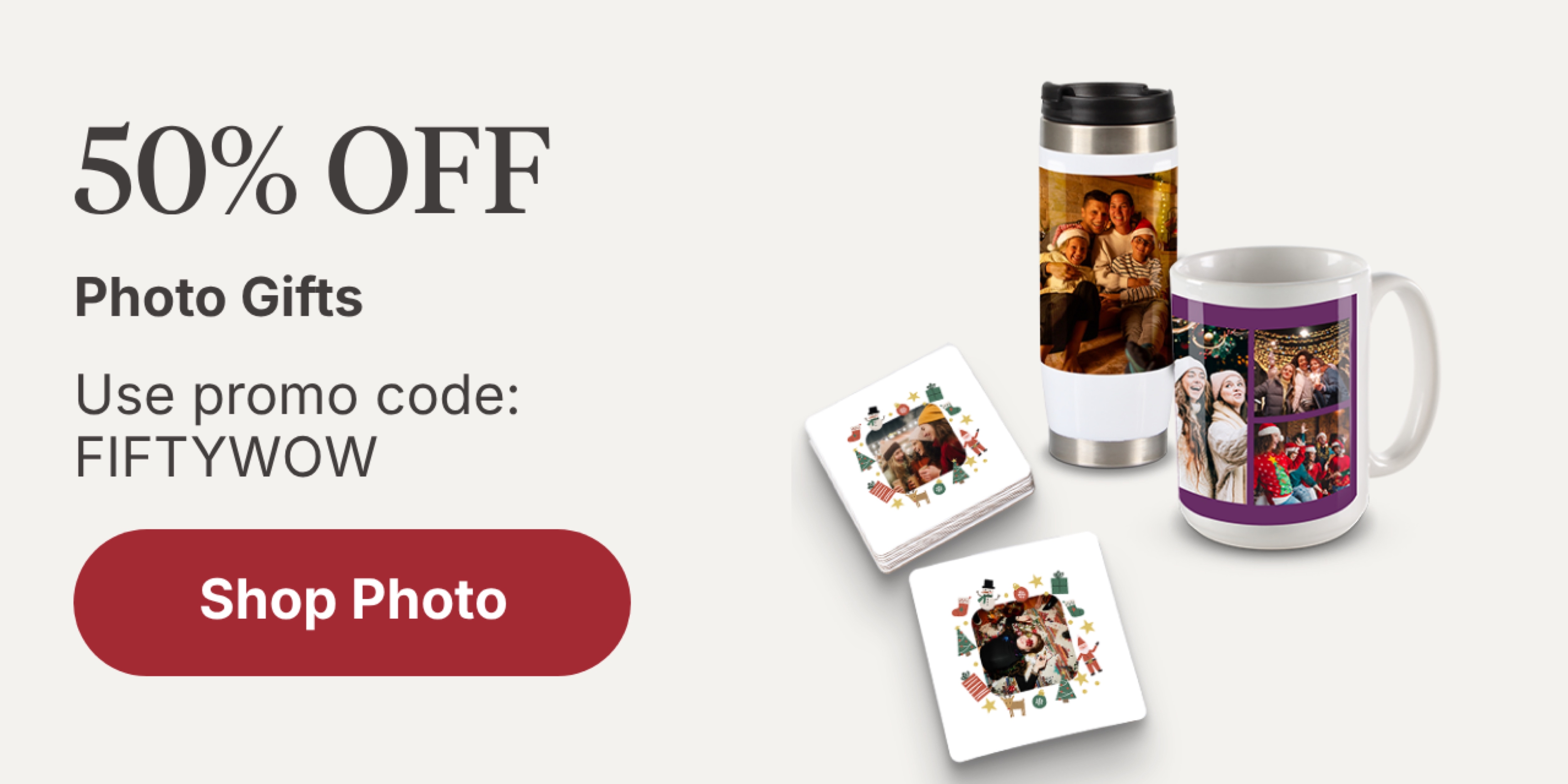 50% off Photo Gifts