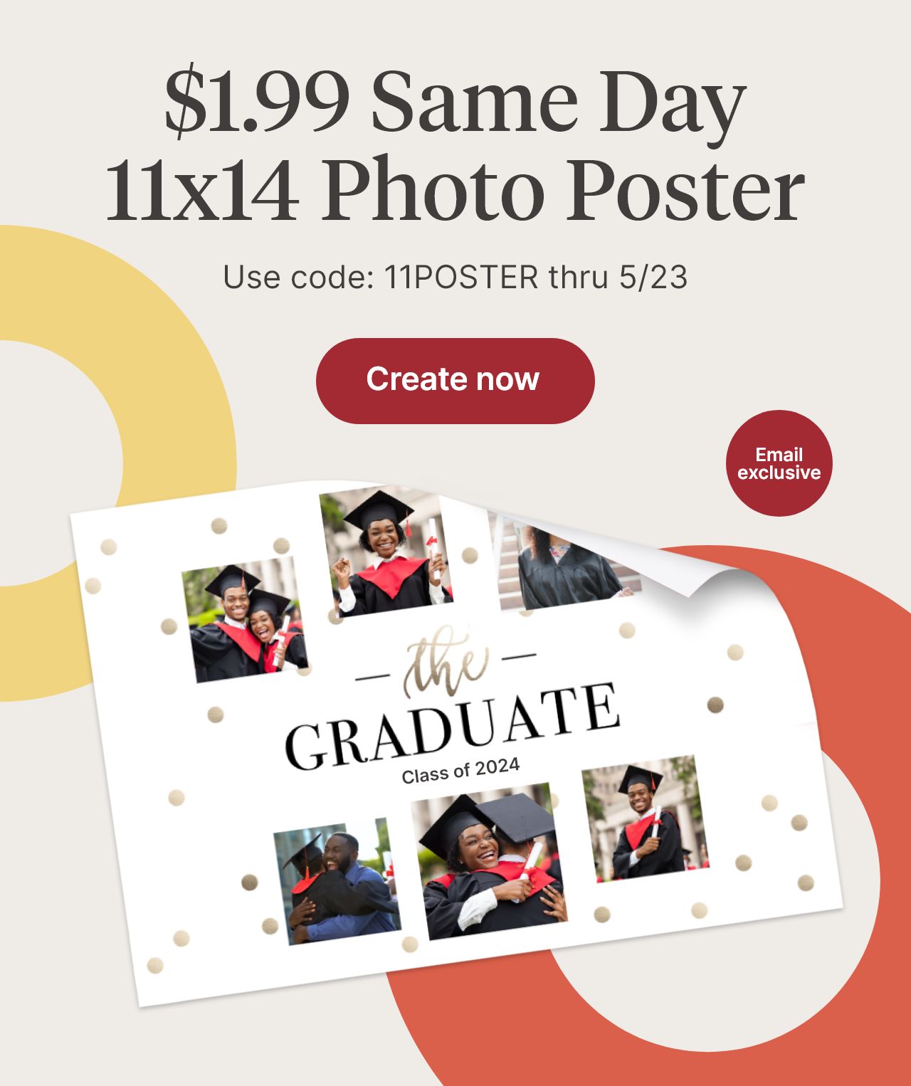 $1.99 Same Day11x14 Photo Poster