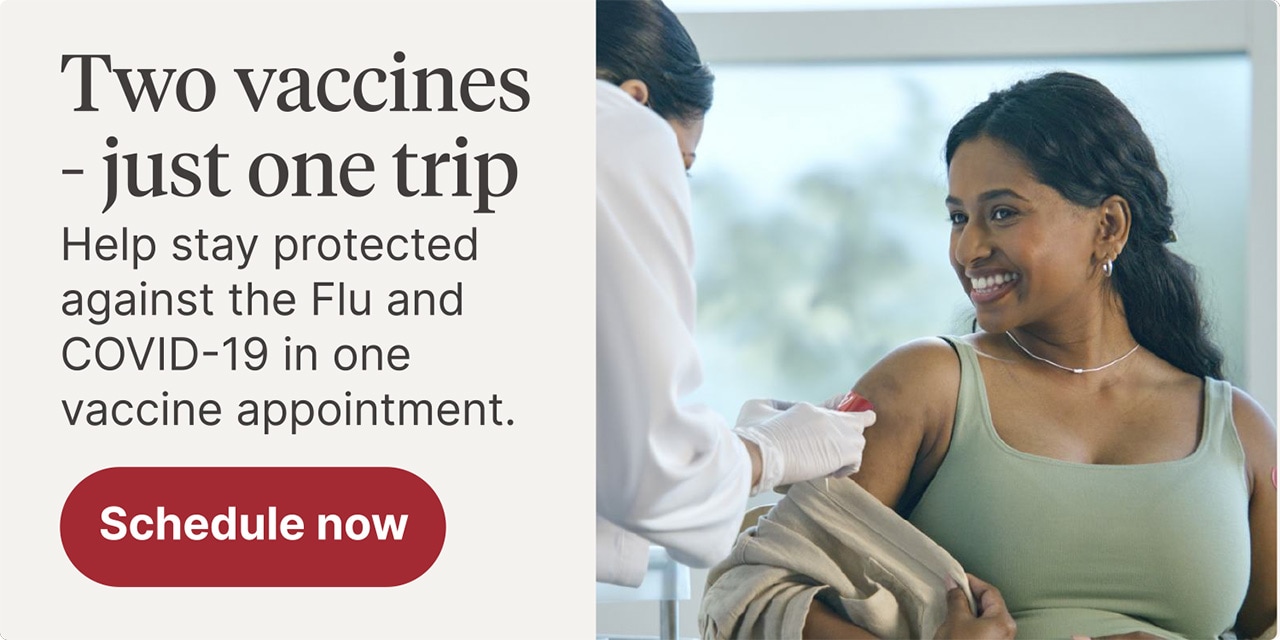 Two vaccines -just one trip