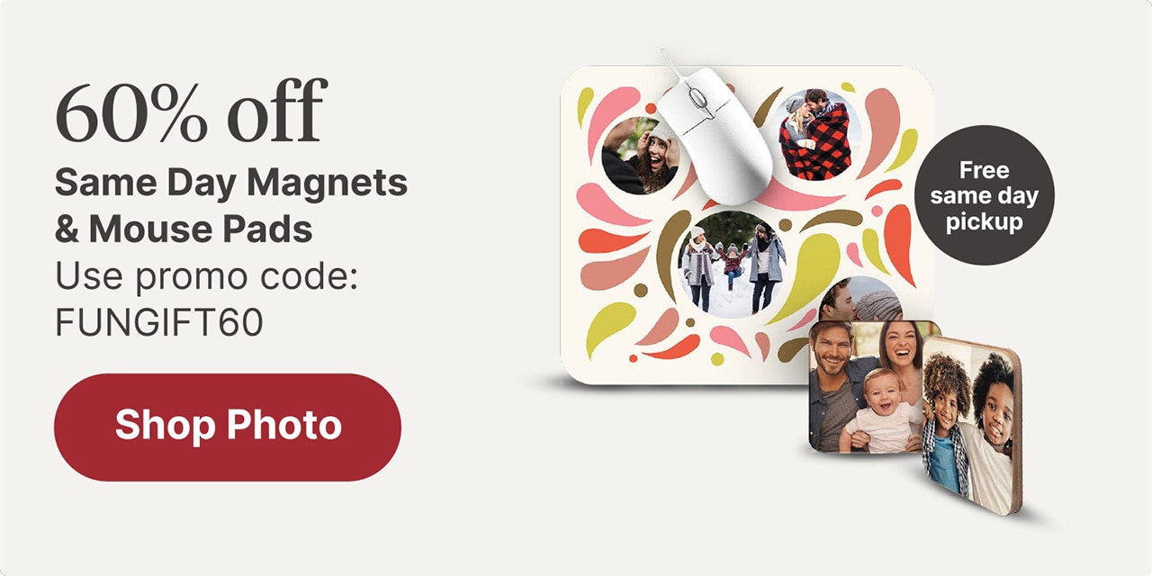 60% off Same Day Magnets & Mouse Pads
