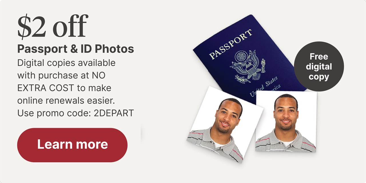 $2 off Passport & ID Photos