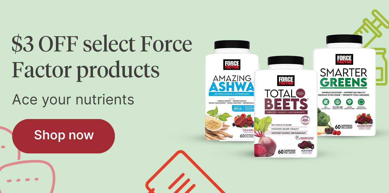 $3 OFF select Force Factor products