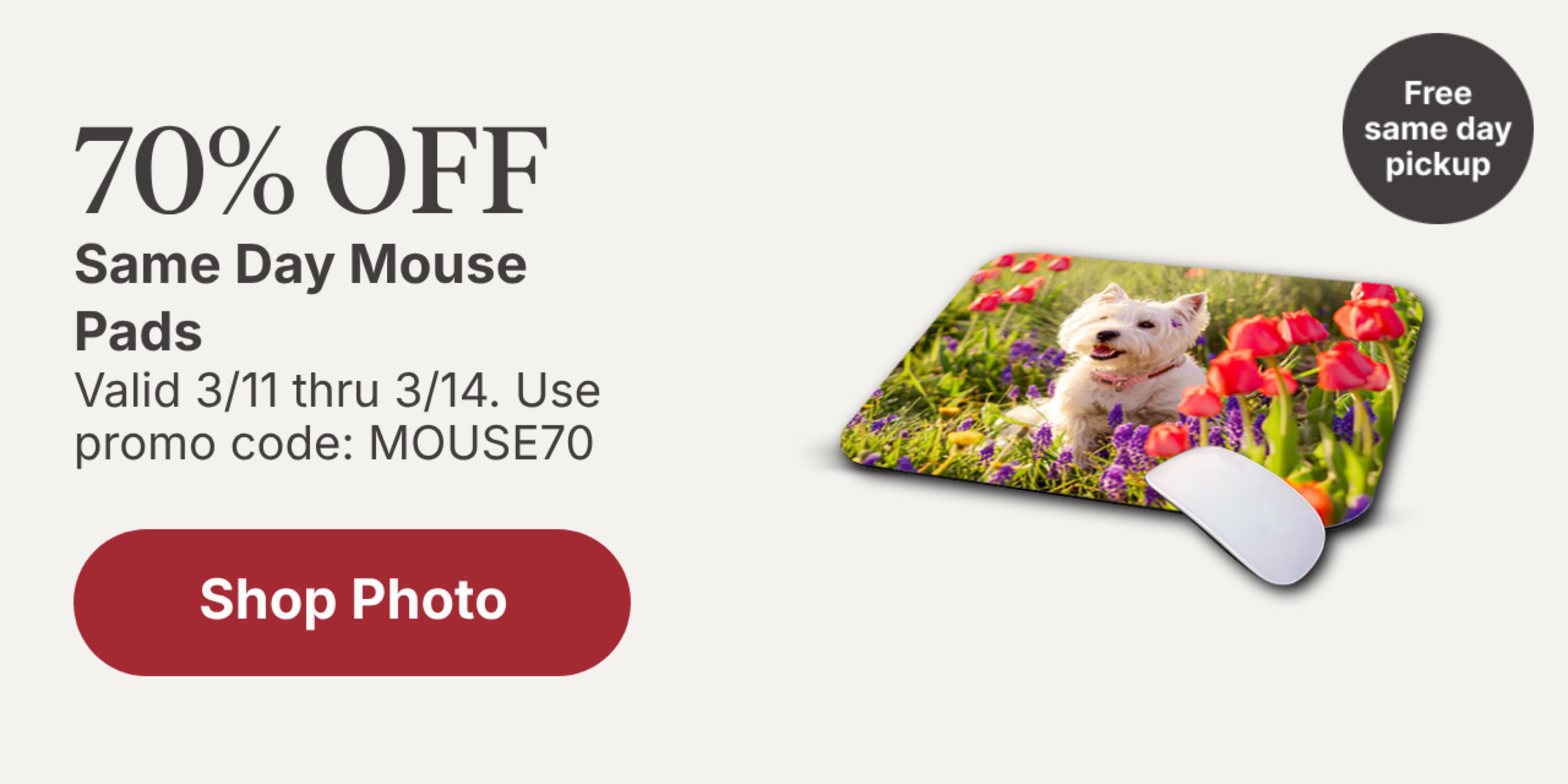 70% OFF Same Day Mouse Pads