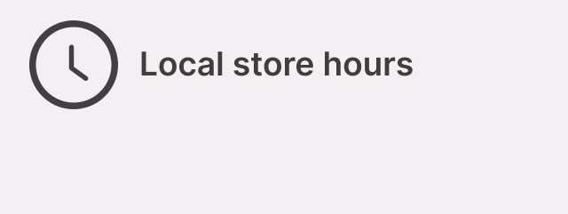 Local store hours