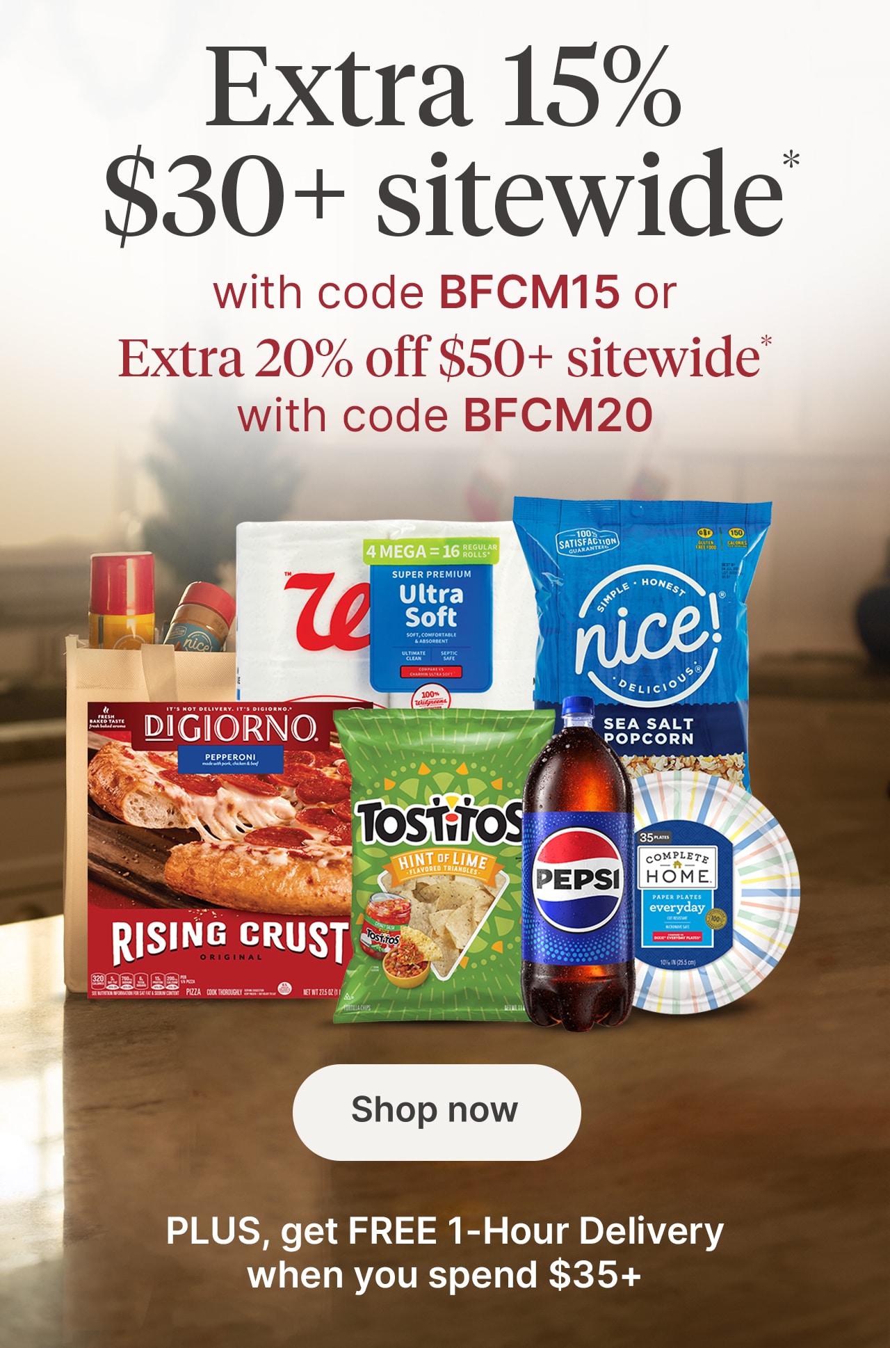  Extra 15% $30+ sitewide* 