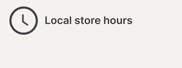 Local store hours