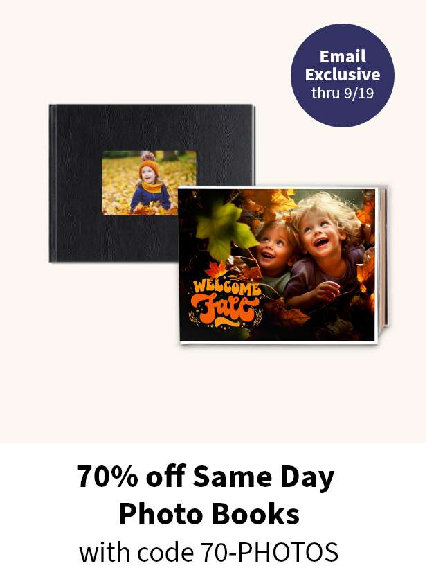 70% off Same Day Photo Books